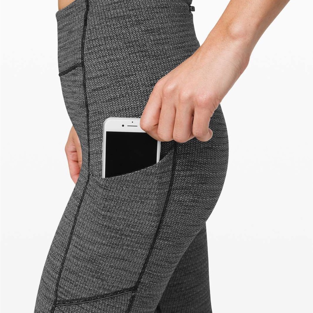 Lululemon Speed Up Tight 28" Luon Heathered Black Luxtreme - Picture 4 of 10